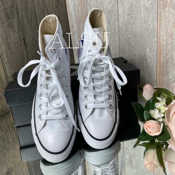 Converse Ctas HI Big Logo White Men’s Sneakers - Picture 5 of 6